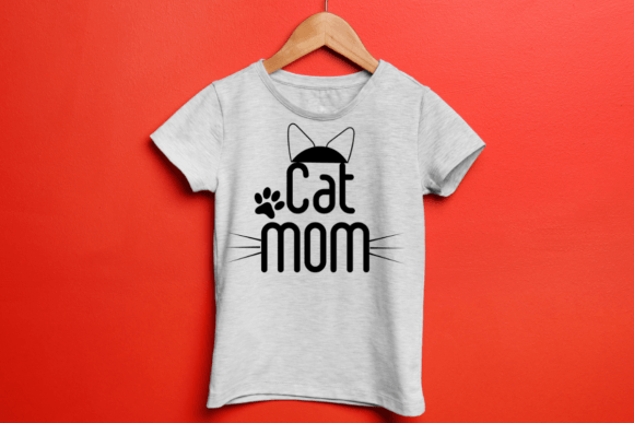Cat Mom Typography for T-Shirt Designs
