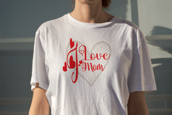 I Love Mom T-Shirt Design Graphics