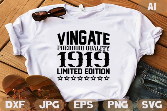 Vintage 1919: Graphics & T-Shirt Designs