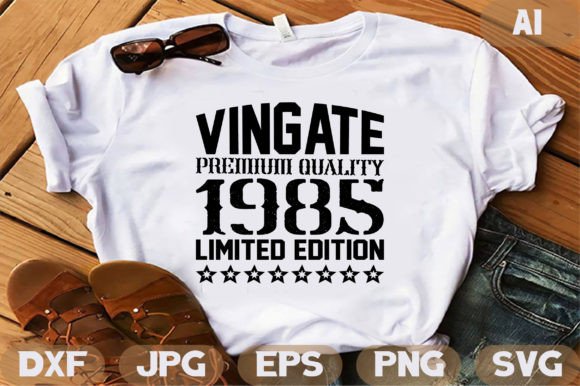 Vintage 1985 Graphics for T-Shirt Designs